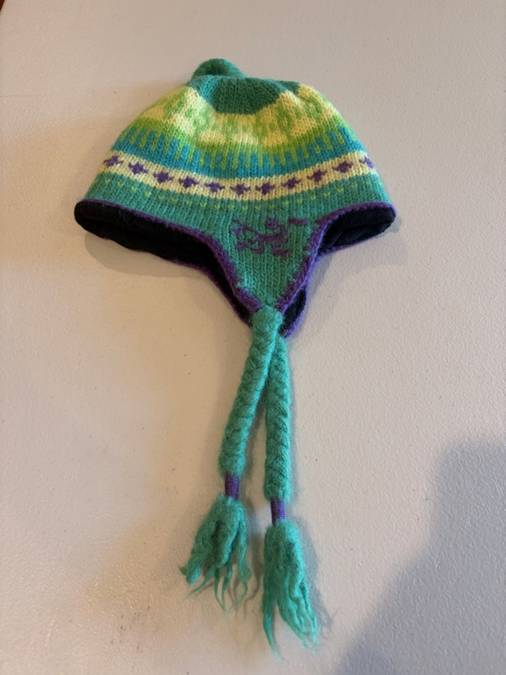 Unisex ARC'TERYX Contrail Toque Multicolor Wool Knit Beanie Hat Fleece Lined
